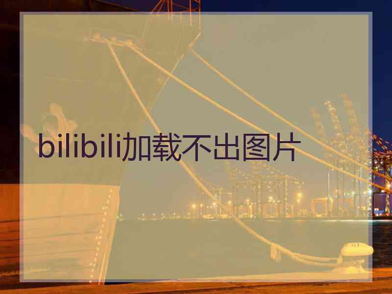 bilibili加载不出图片