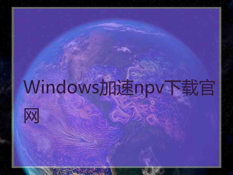 Windows加速npv下载官网