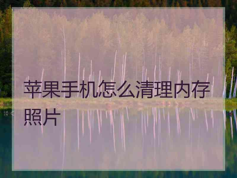 苹果手机怎么清理内存 照片