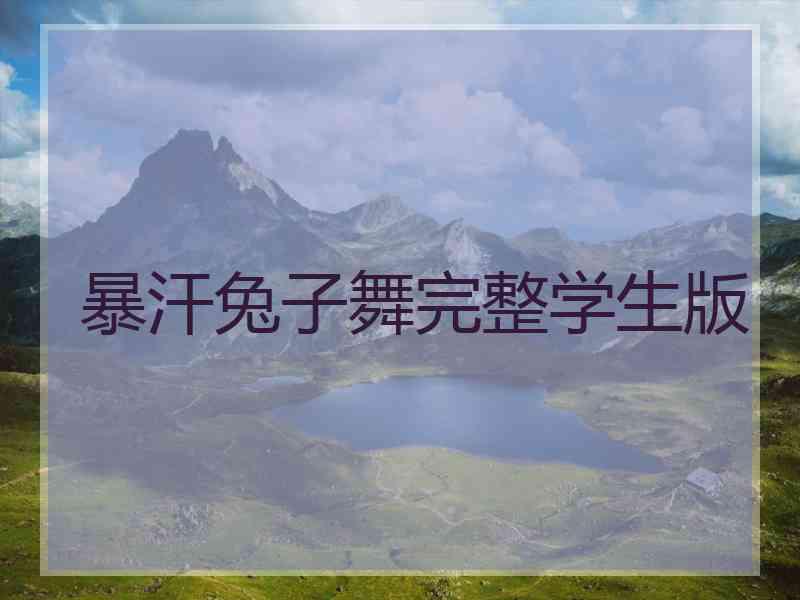 暴汗兔子舞完整学生版