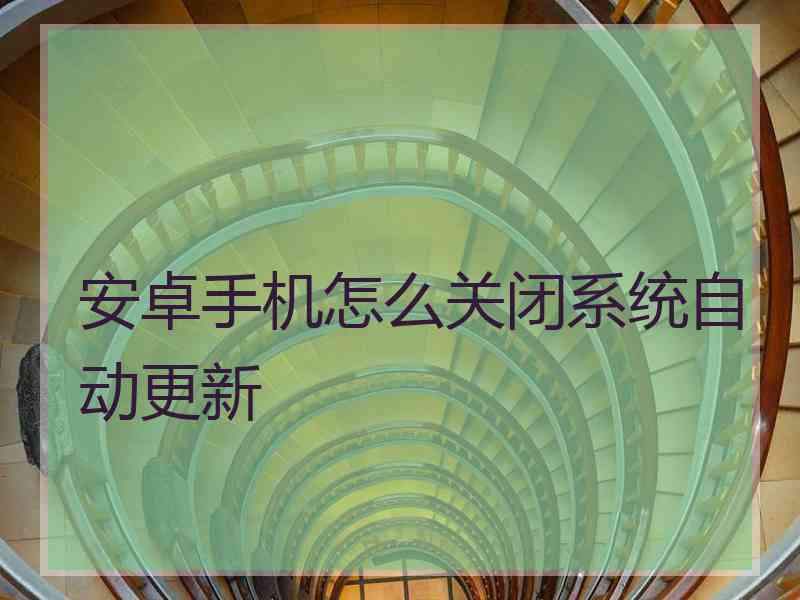 安卓手机怎么关闭系统自动更新