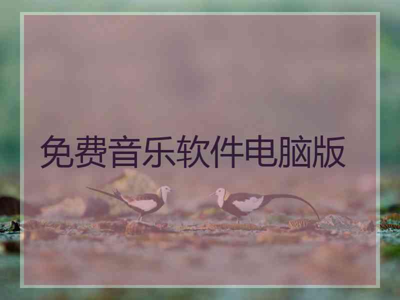 免费音乐软件电脑版