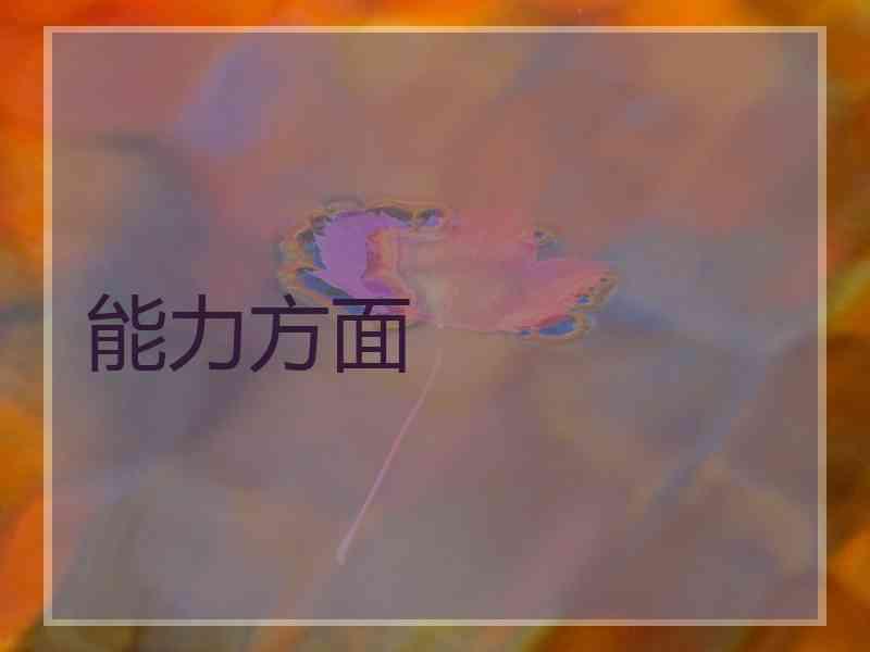 能力方面