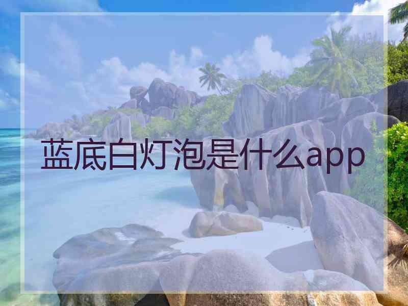 蓝底白灯泡是什么app