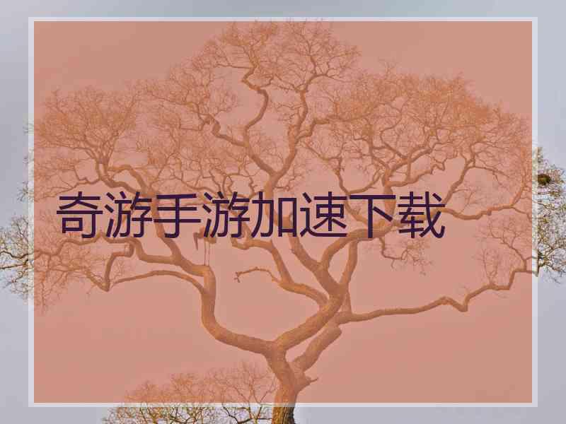 奇游手游加速下载