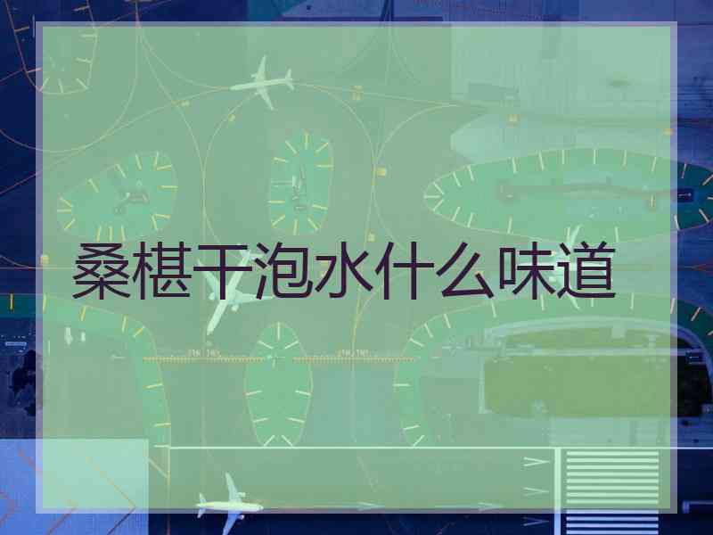 桑椹干泡水什么味道