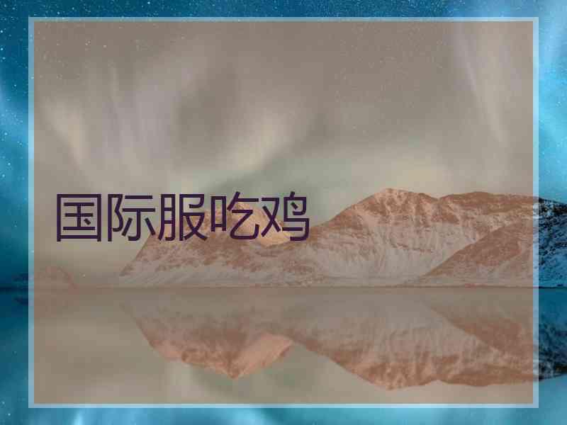 国际服吃鸡