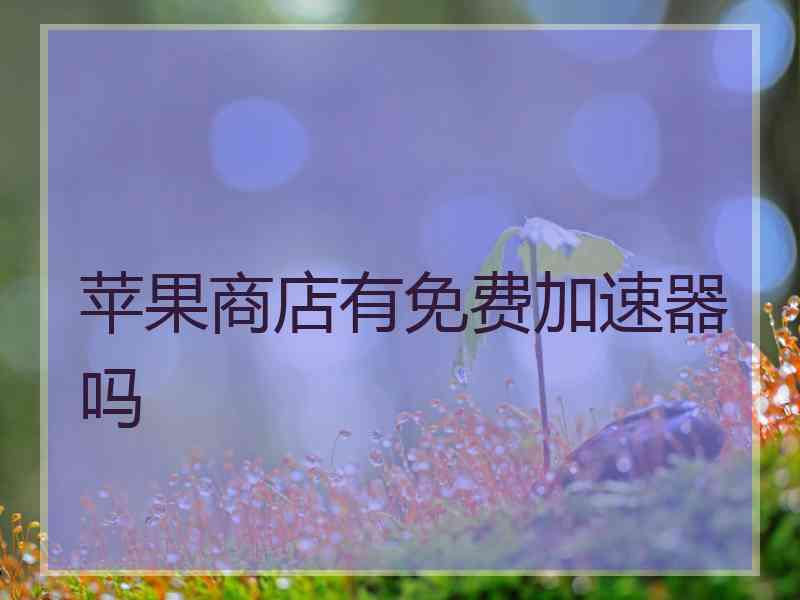 苹果商店有免费加速器吗