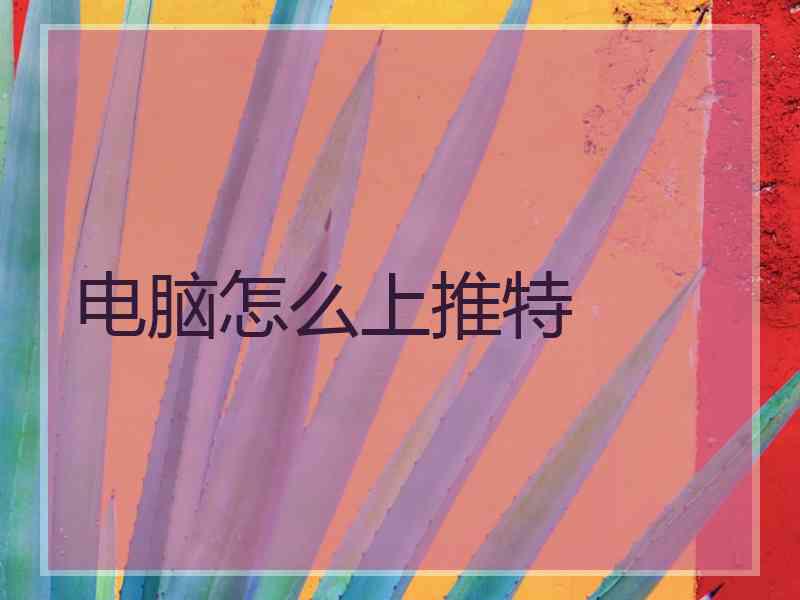 电脑怎么上推特
