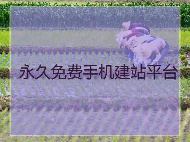 永久免费手机建站平台