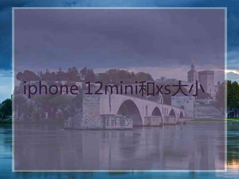 iphone 12mini和xs大小