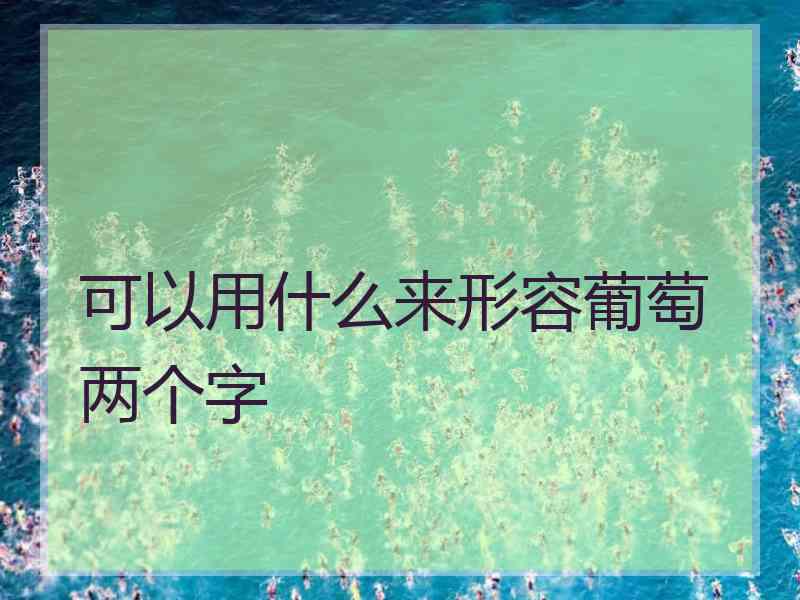 可以用什么来形容葡萄两个字