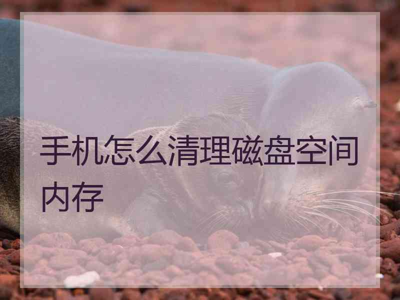手机怎么清理磁盘空间内存