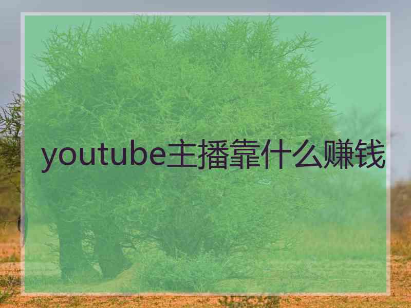 youtube主播靠什么赚钱