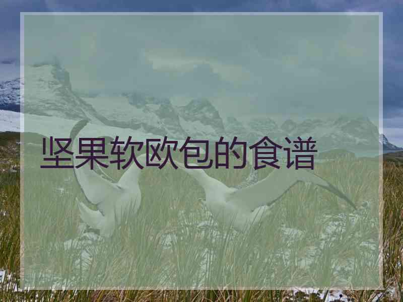 坚果软欧包的食谱