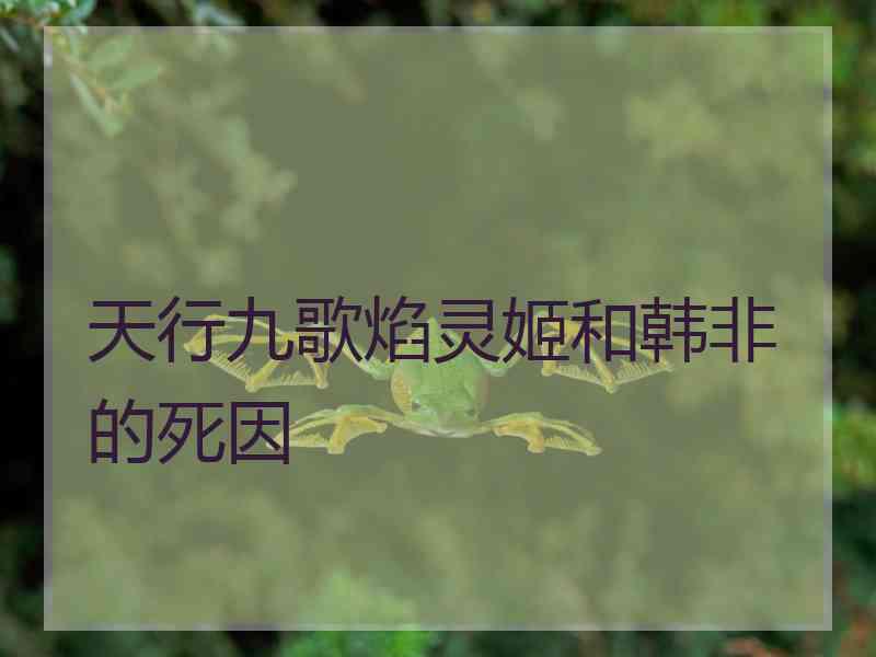 天行九歌焰灵姬和韩非的死因