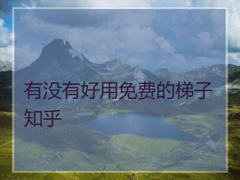 有没有好用免费的梯子 知乎