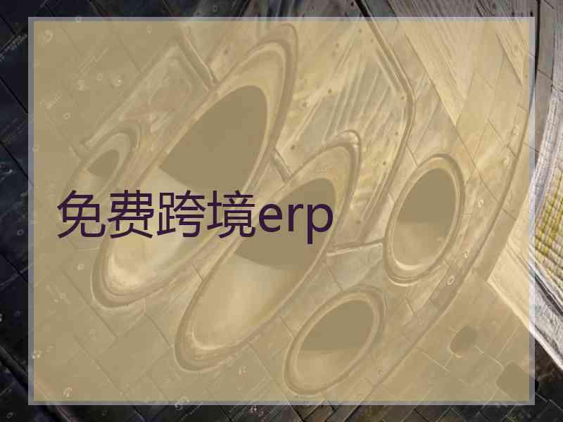 免费跨境erp