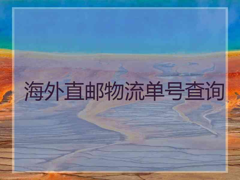 海外直邮物流单号查询