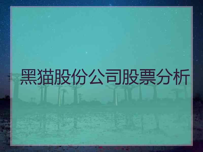 黑猫股份公司股票分析