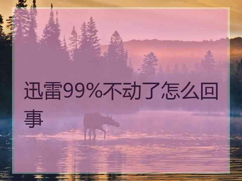 迅雷99%不动了怎么回事