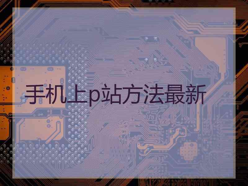 手机上p站方法最新
