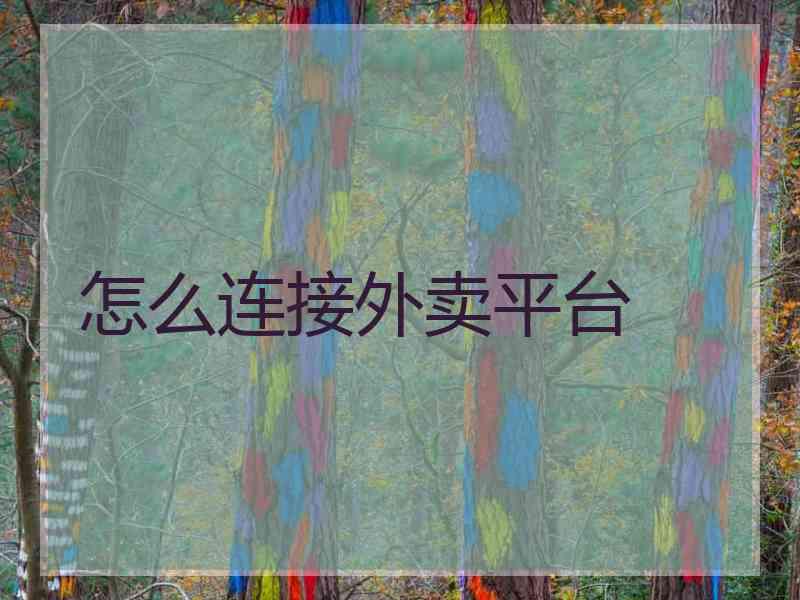 怎么连接外卖平台