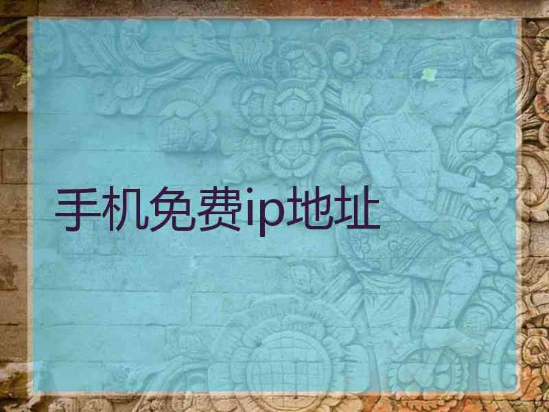 手机免费ip地址