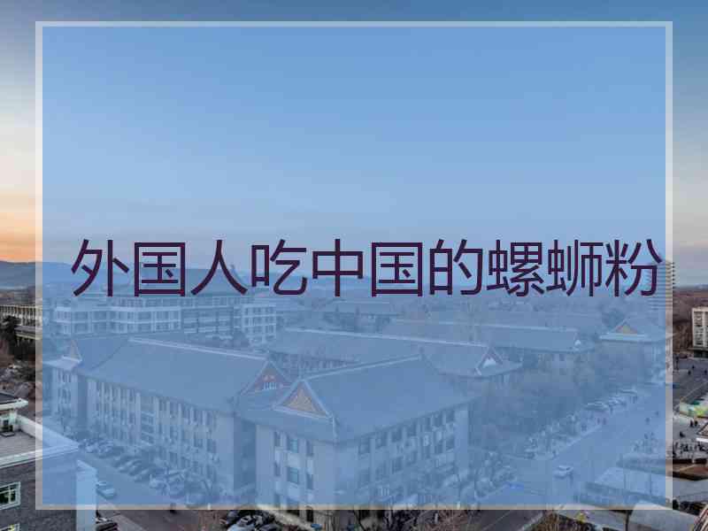 外国人吃中国的螺蛳粉