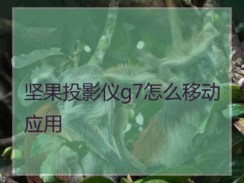 坚果投影仪g7怎么移动应用