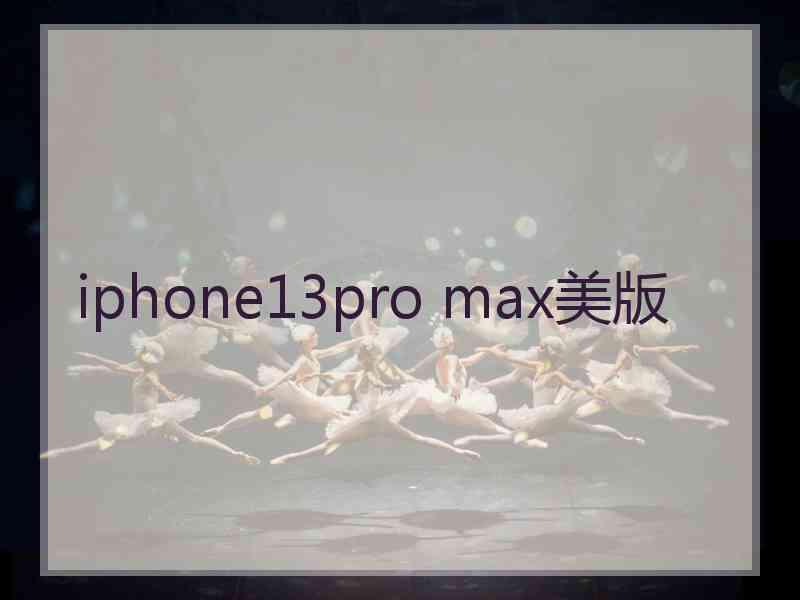 iphone13pro max美版