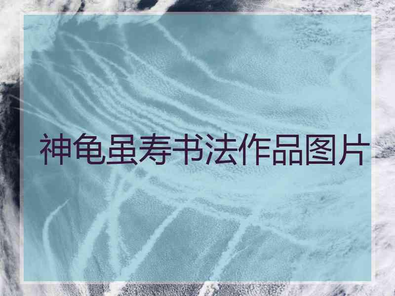 神龟虽寿书法作品图片