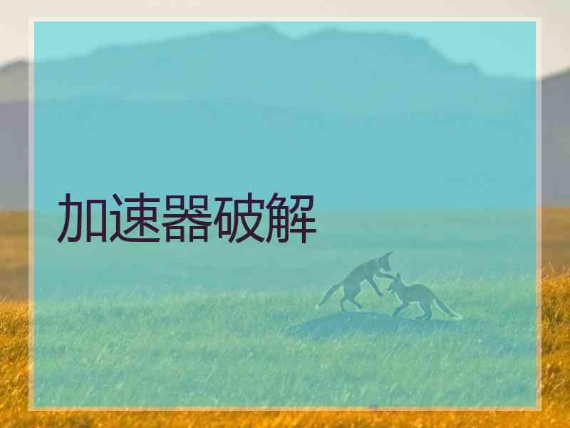 加速器破解