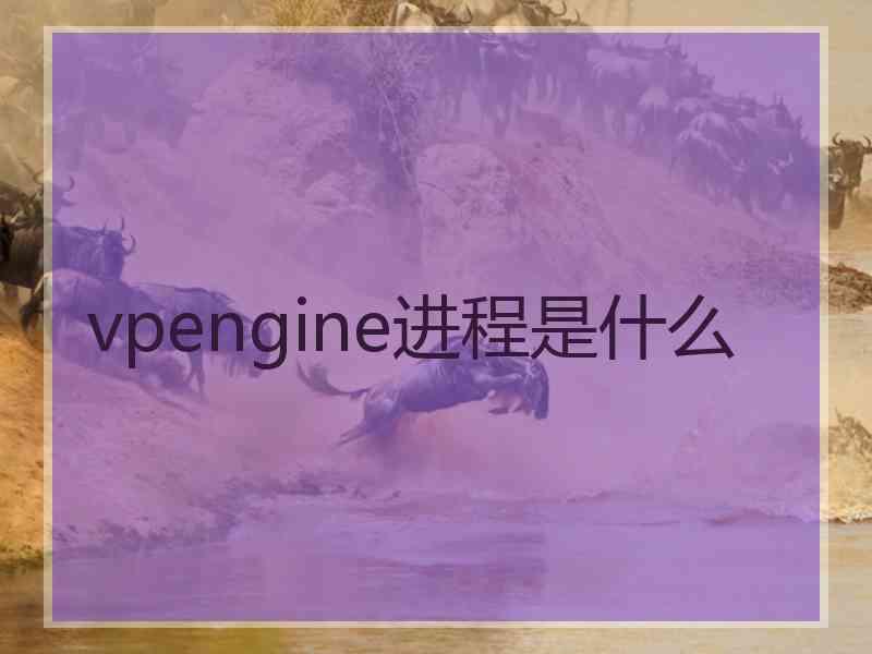 vpengine进程是什么