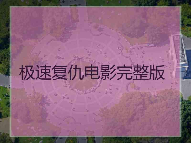 极速复仇电影完整版