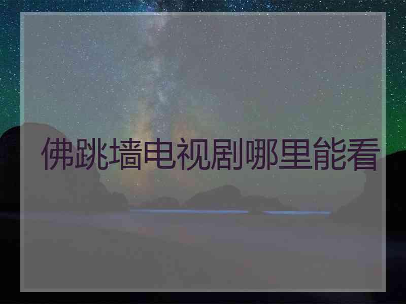 佛跳墙电视剧哪里能看