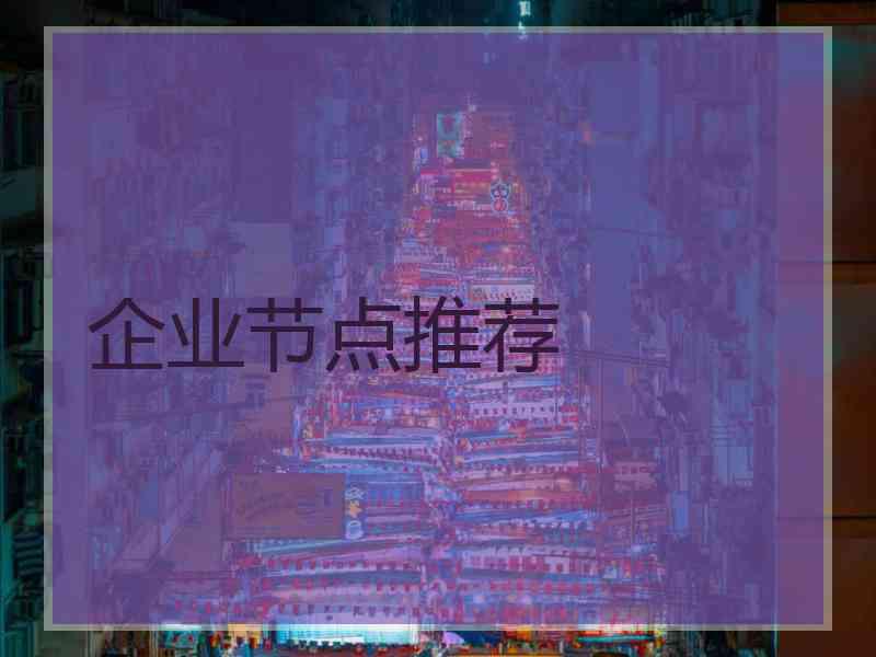 企业节点推荐