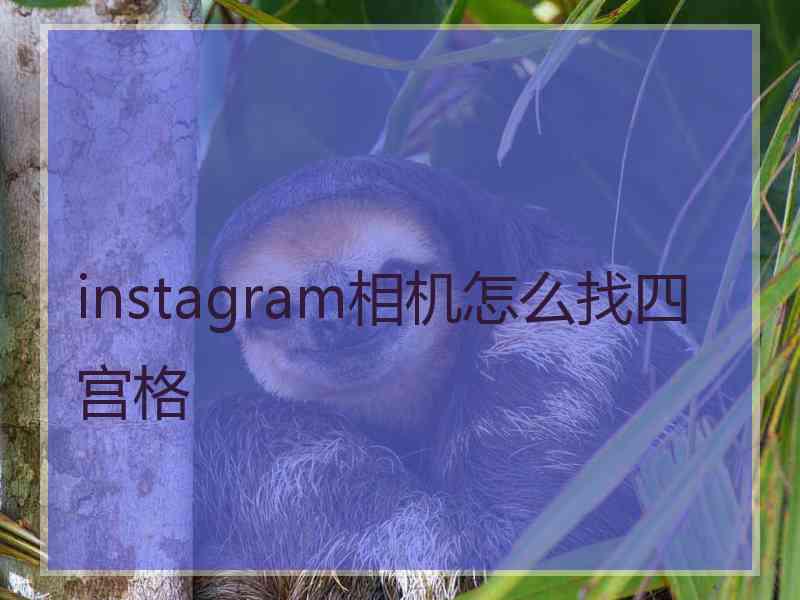 instagram相机怎么找四宫格