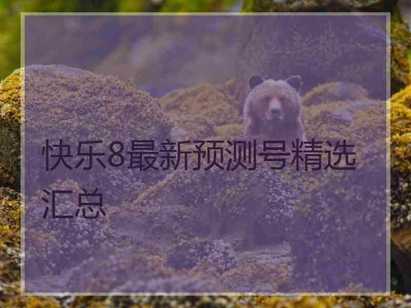 快乐8最新预测号精选汇总