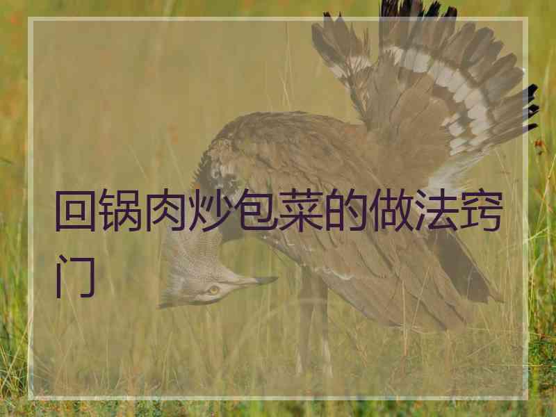 回锅肉炒包菜的做法窍门