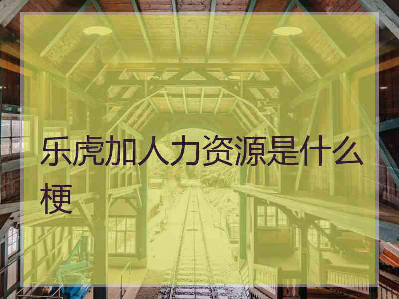 乐虎加人力资源是什么梗