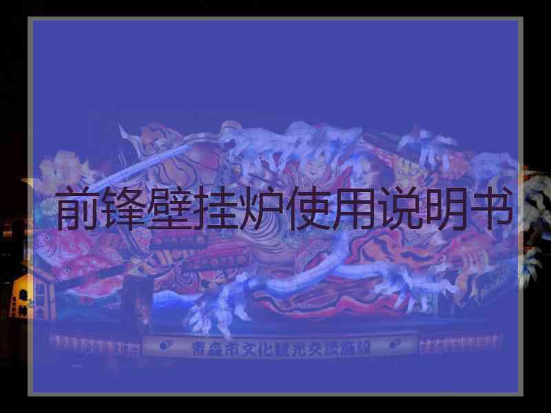 前锋壁挂炉使用说明书