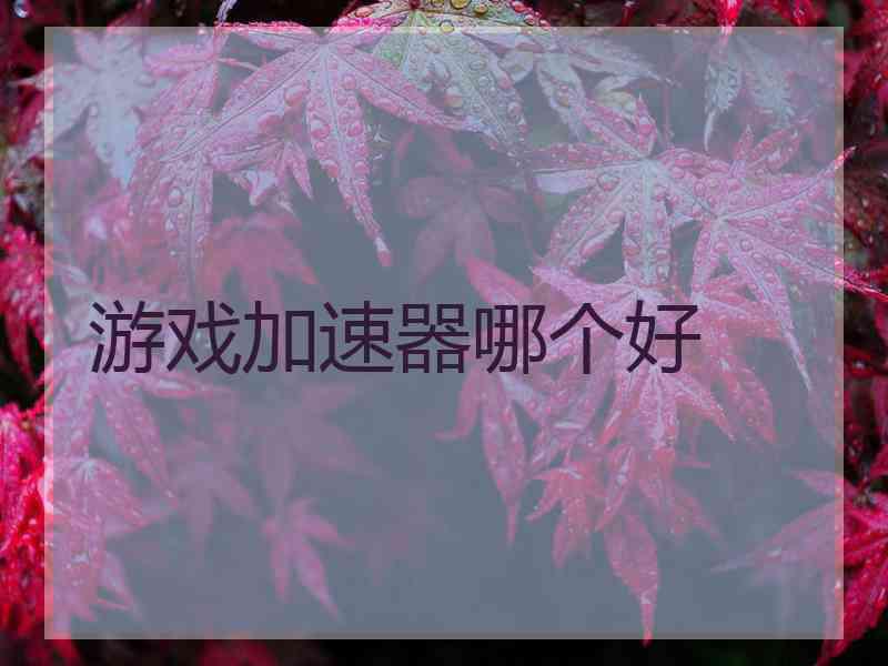 游戏加速器哪个好