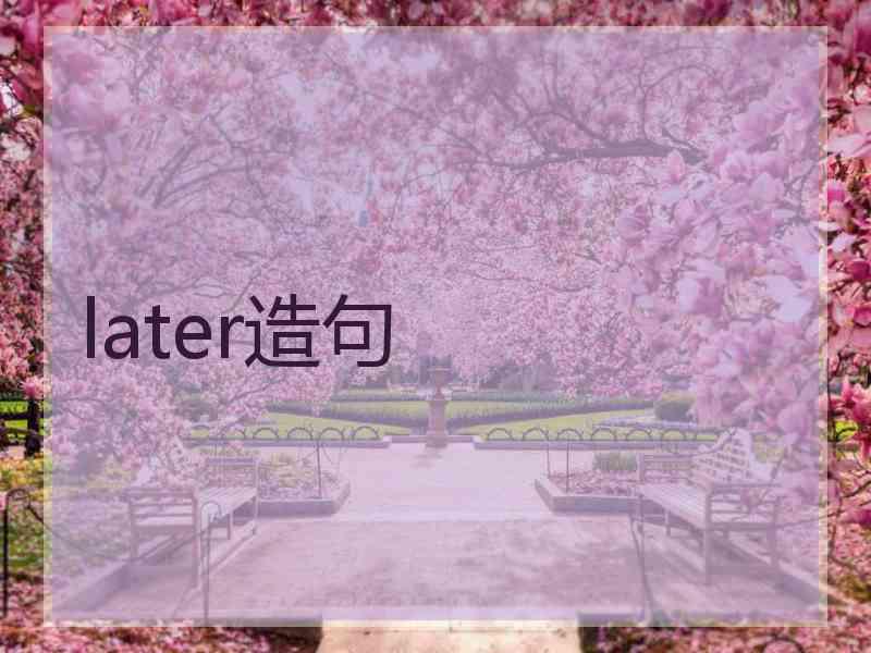 later造句