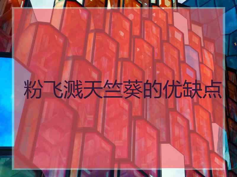 粉飞溅天竺葵的优缺点