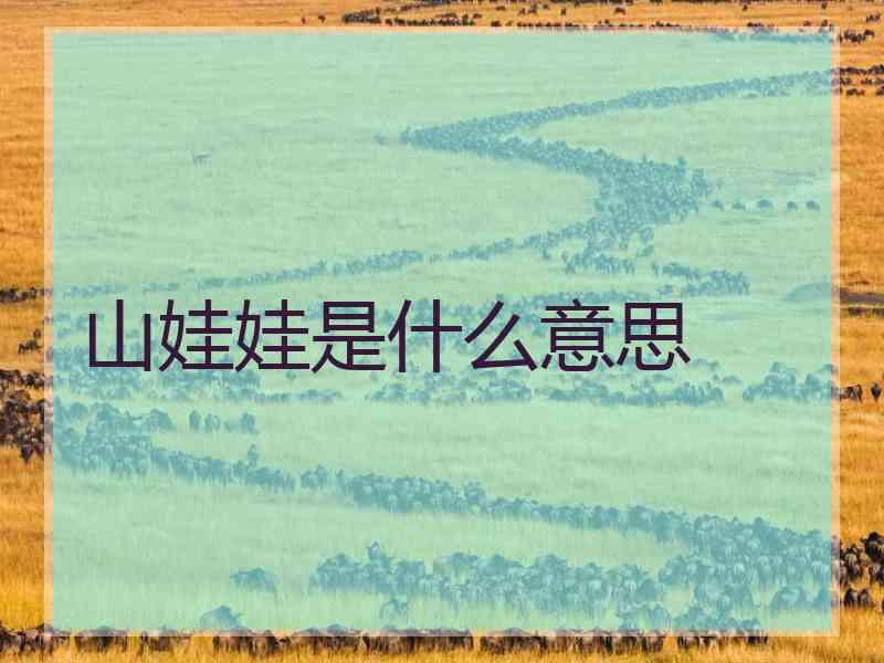 山娃娃是什么意思