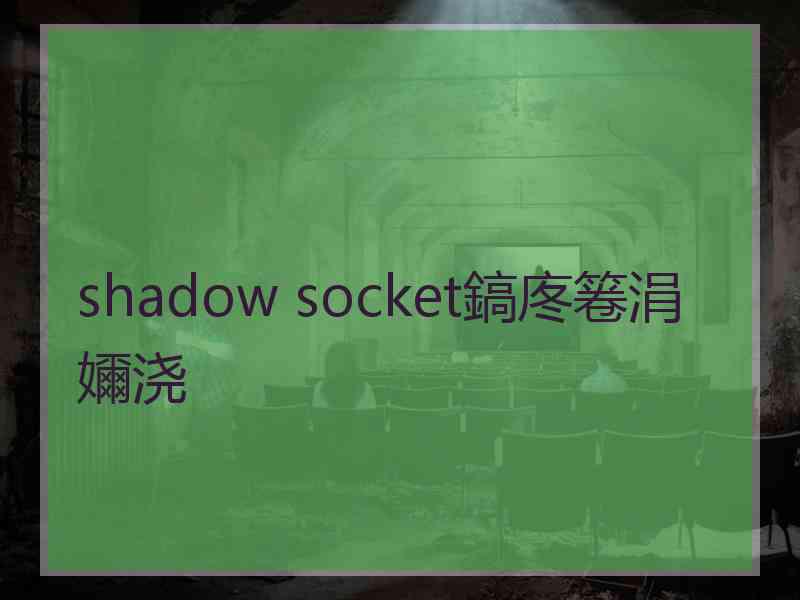 shadow socket鎬庝箞涓嬭浇