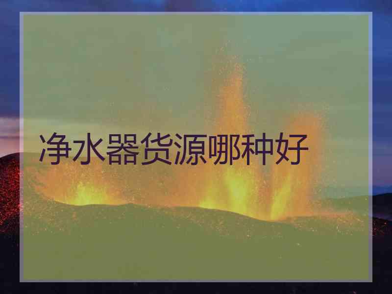 净水器货源哪种好