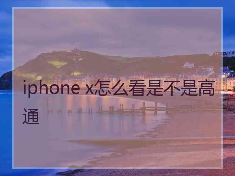 iphone x怎么看是不是高通