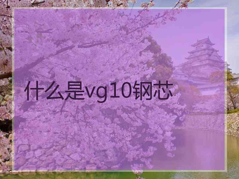 什么是vg10钢芯